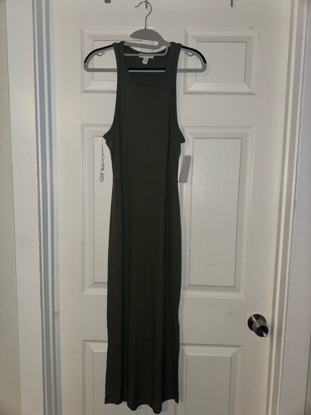 Beyond Yoga, Sleeveless Olive Green Maxi Tank Dress